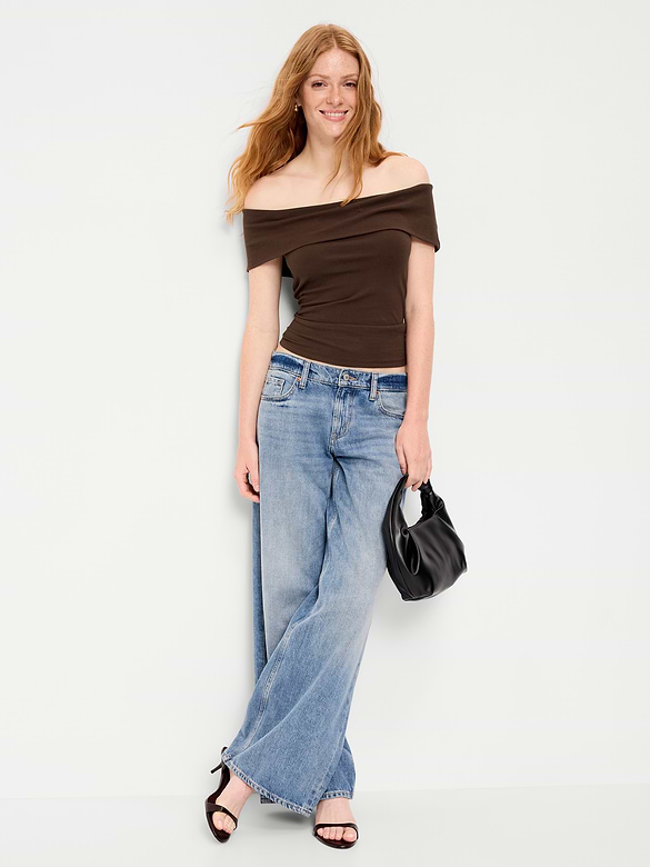 Off-The-Shoulder Fitted Top