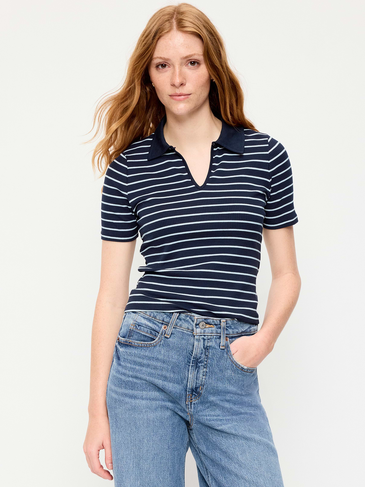 Keyhole Polo Top