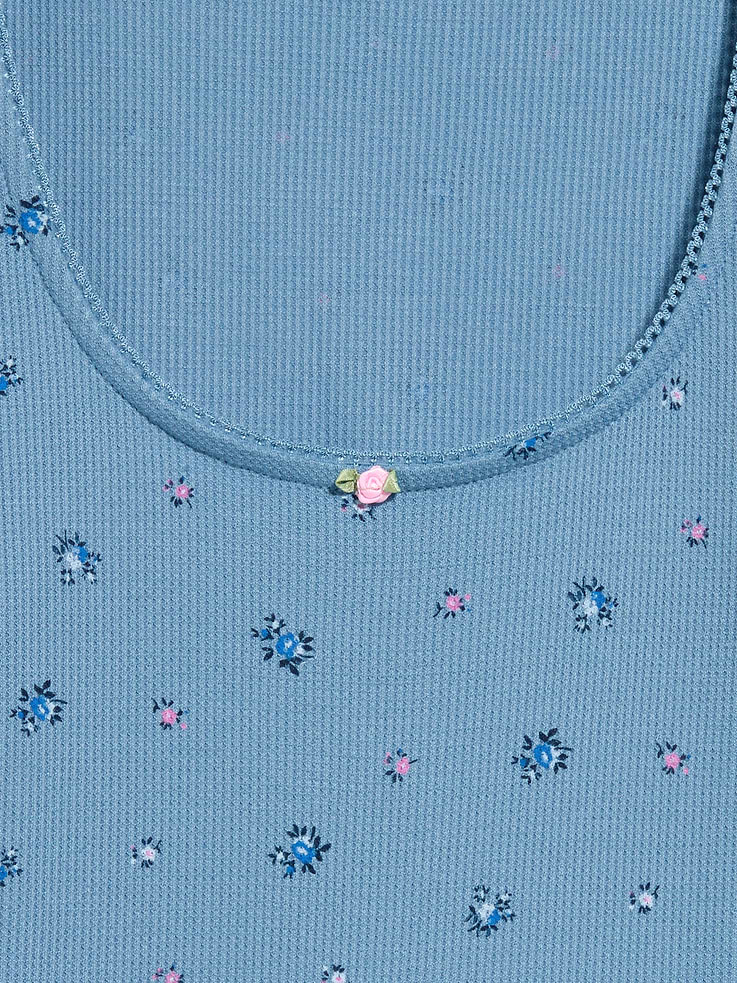 Image number 2 showing, Waffle-Textured Long-Sleeve Pajama Top