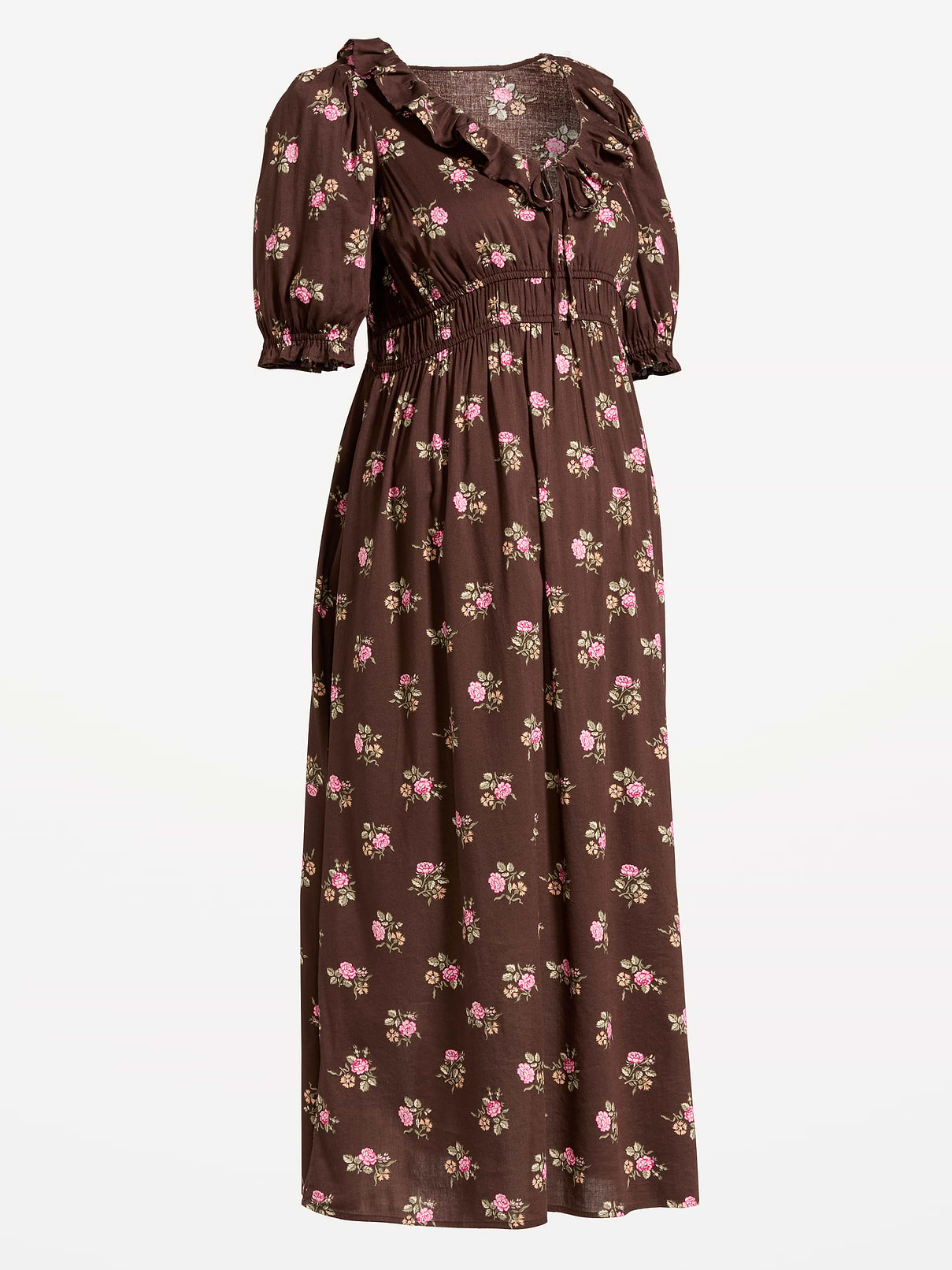 Image number 2 showing, Maternity Puff-Sleeve Maxi Dress