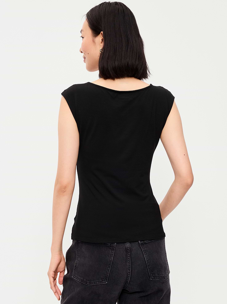 Image number 2 showing, Gathered-Shoulder Rosette Top