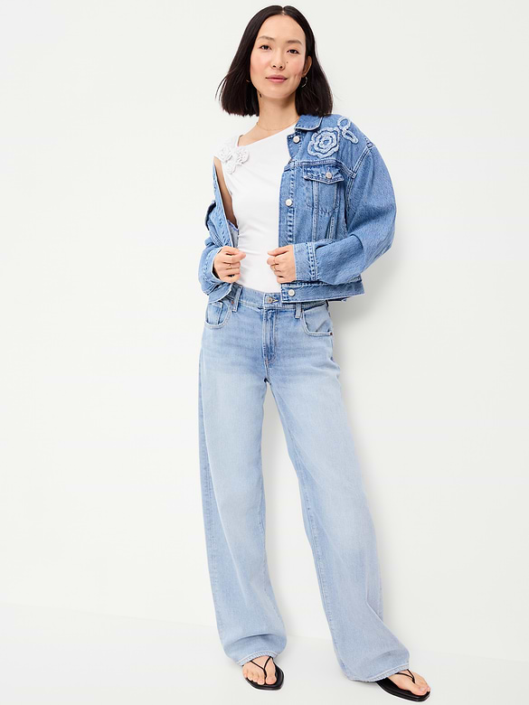 Gathered-Shoulder Rosette Top