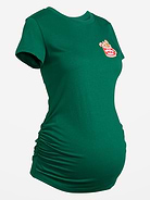 Image 2 de 2, T-shirt à imprimé à fronces latérales de maternité
