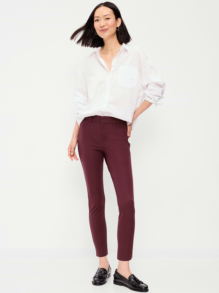 Image number 1 showing, High-Waisted Pixie Skinny Ankle Pants