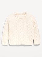 Image number 1 showing, Long-Sleeve Cable-Knit Sweater for Toddler Girls