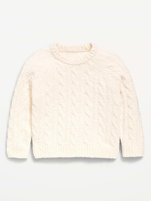 Long-Sleeve Cable-Knit Sweater for Toddler Girls