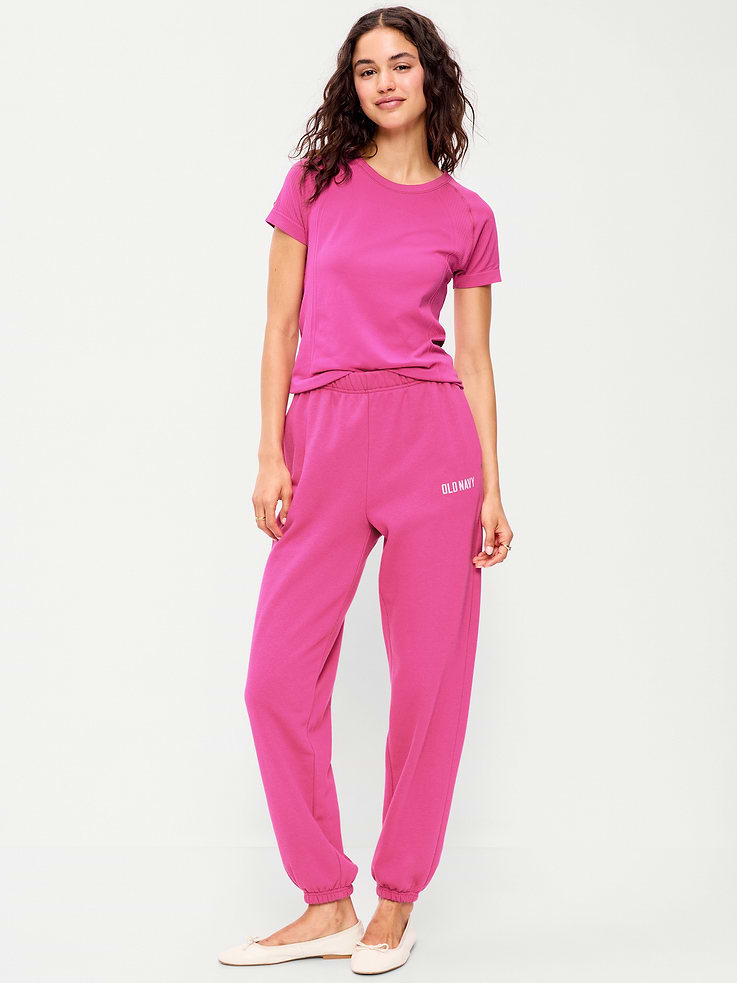 Image number 1 showing, High-Waisted Cinched-Ankle Sweatpants