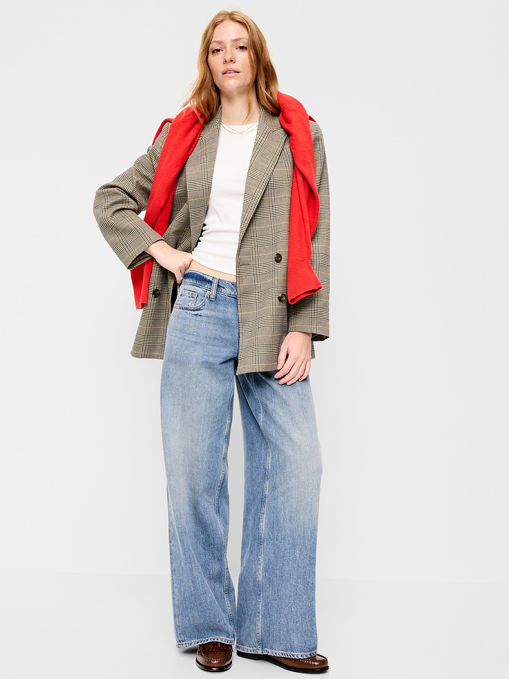 Image number 3 showing, Oversized Twill Double-Breasted Blazer