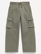 L'image numéro 1 présente Pantalon cargo coupe généreuse en coton ouaté pour garçon