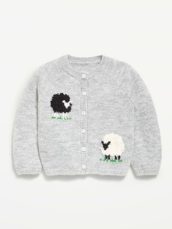 Graphic Cardigan Sweater for Toddler Girls