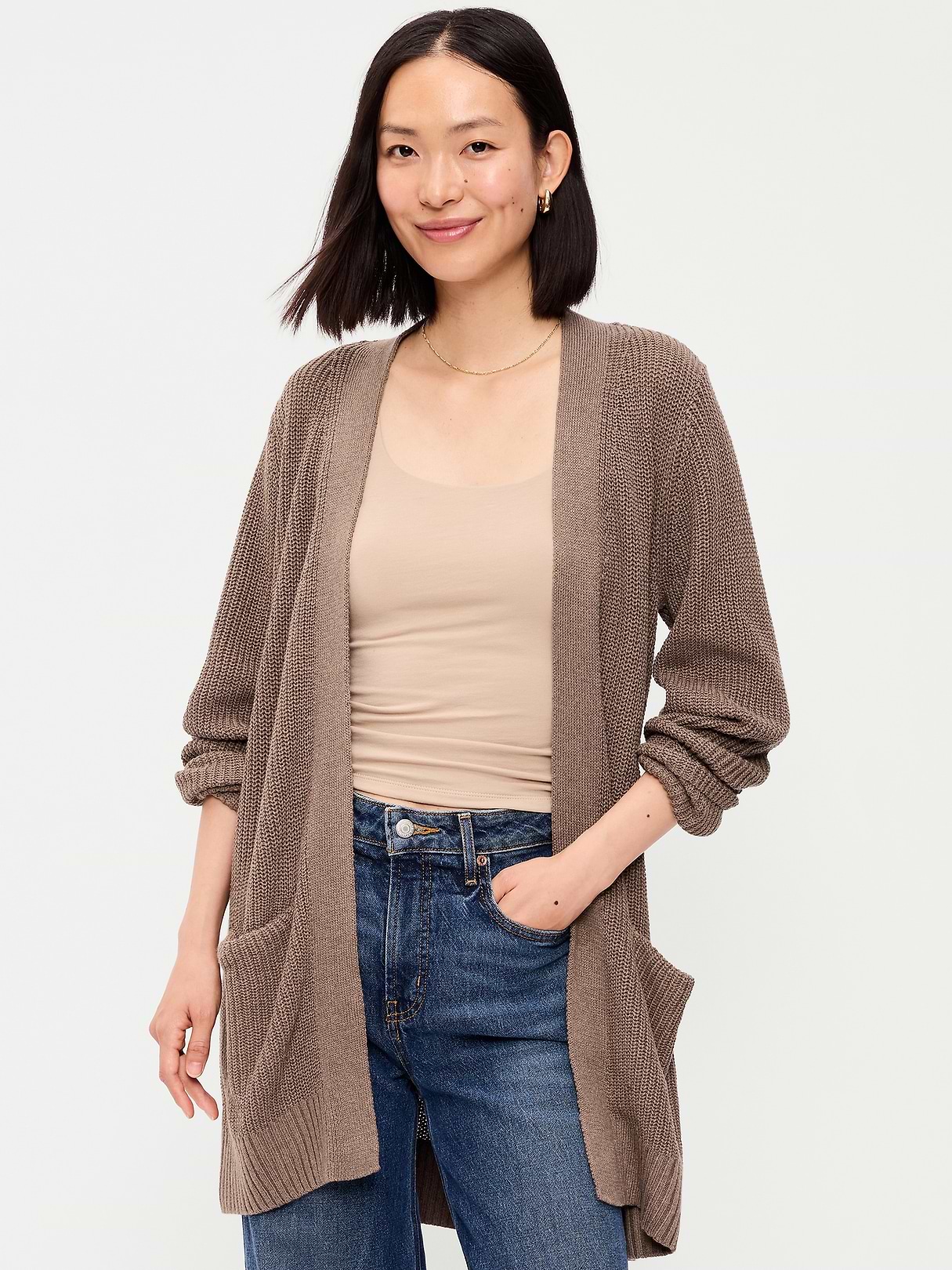 Longline Open-Front Wrap | Old Navy