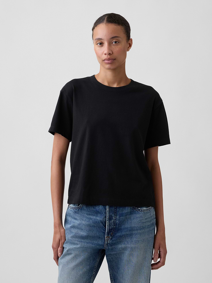 Image number 1 showing, Boxy Crewneck T-Shirt