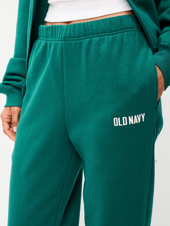 High-Waisted Cinched-Ankle Sweatpants