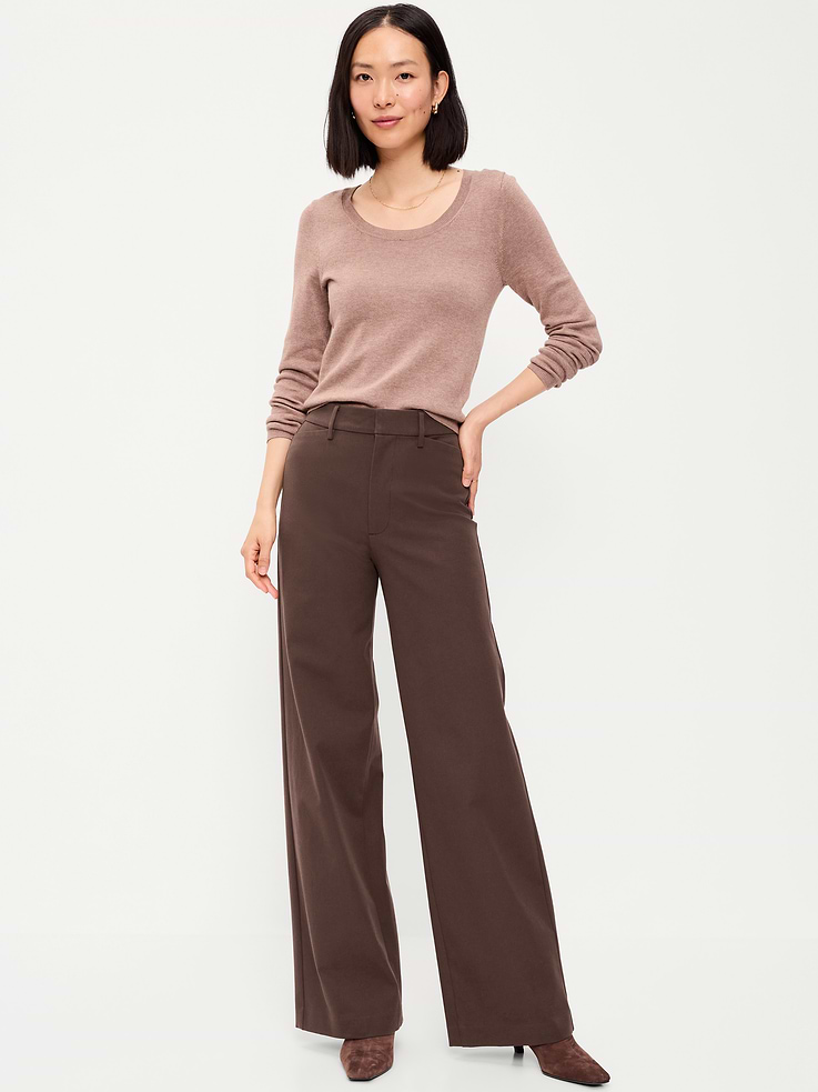 Image number 1 showing, High-Waisted Pixie Super Wide-Leg Pants