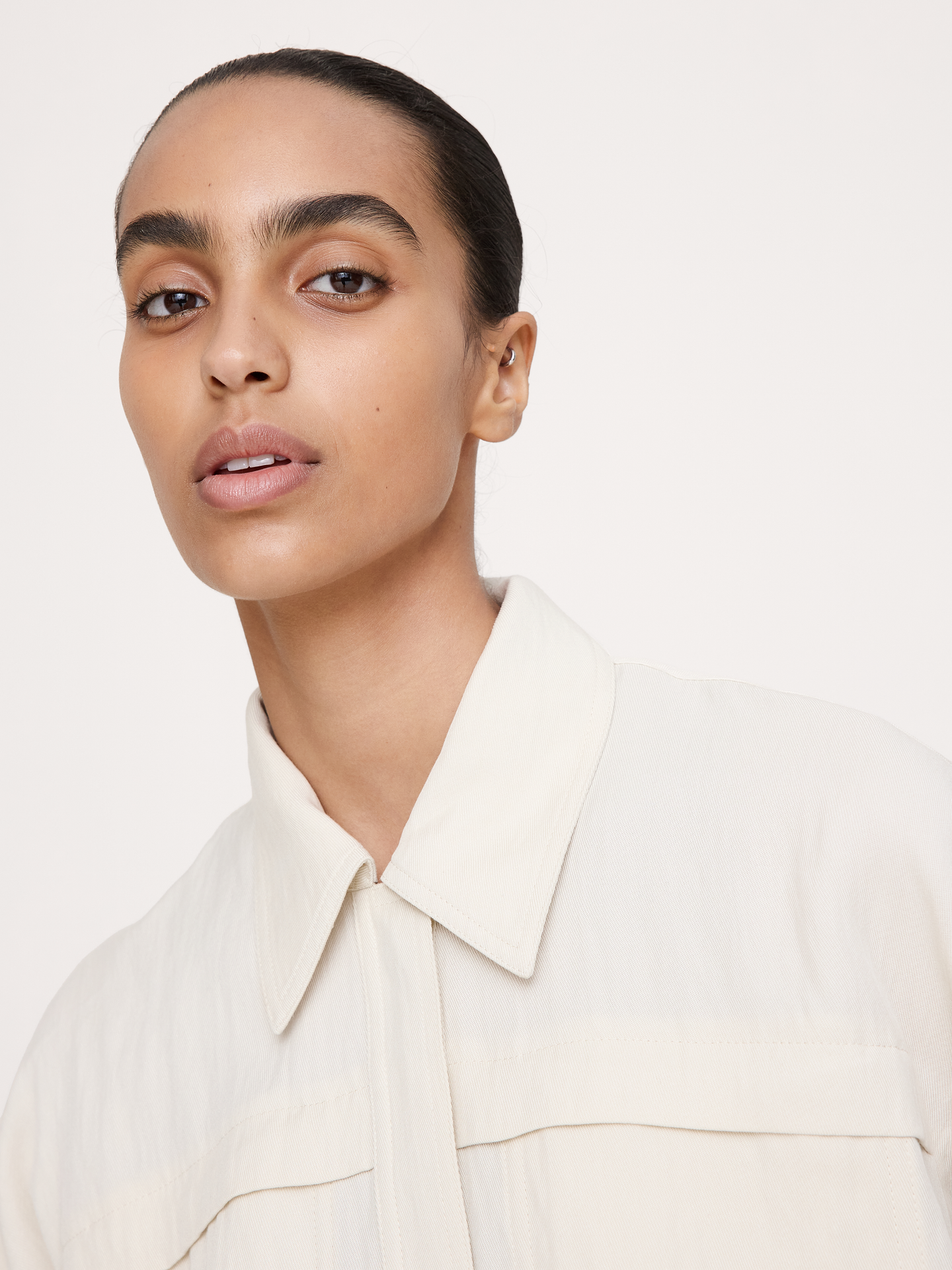 Image number 6 showing, Drapey Twill Shirt Jacket