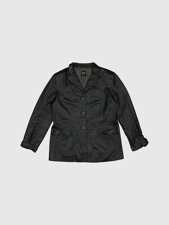 GapVintage Womens 90s Leather Jacket - L
