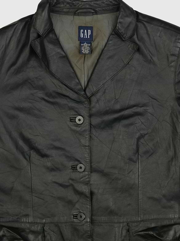 GapVintage Womens 90s Leather Jacket - L