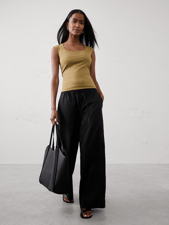 Soft Stretch Scoop-Neck Top