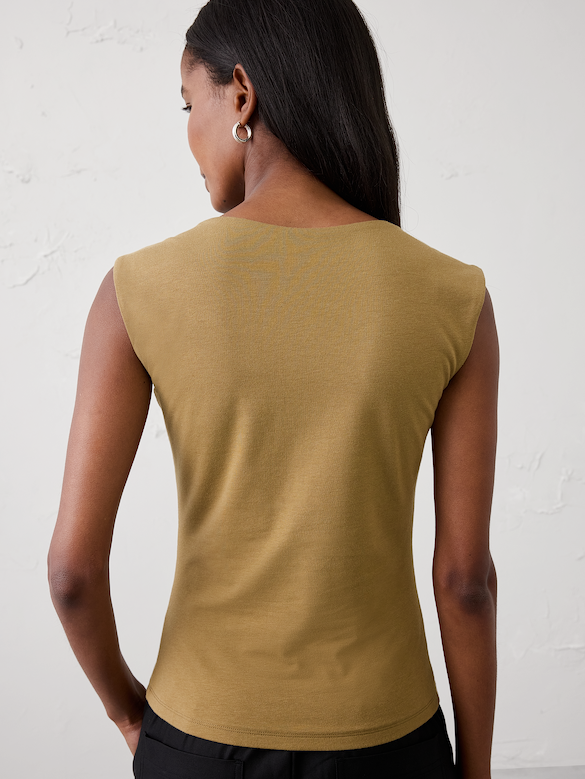 Soft Stretch Scoop-Neck Top