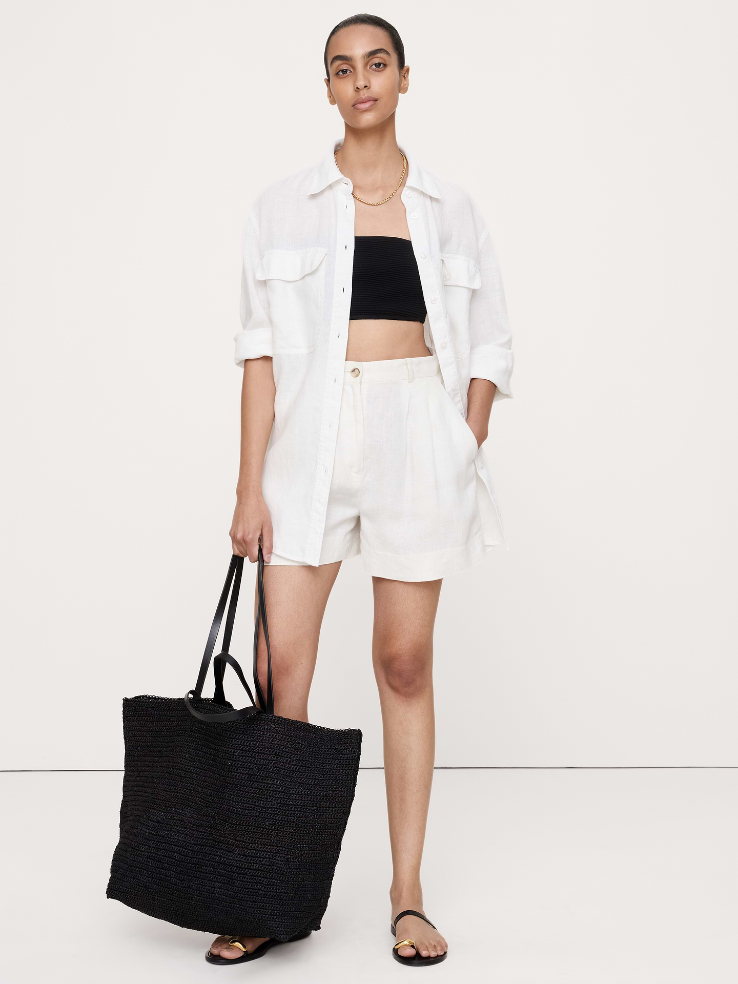 Image number 2 showing, Raffia Straw Tote