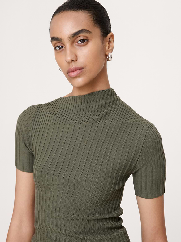 Sculpted Asymmetrical Sweater Tee