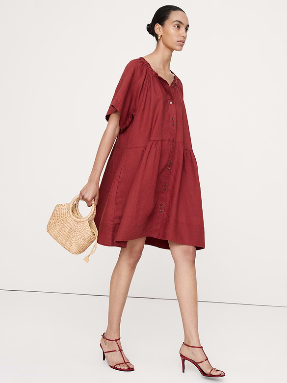 Button-Up Mini Dress