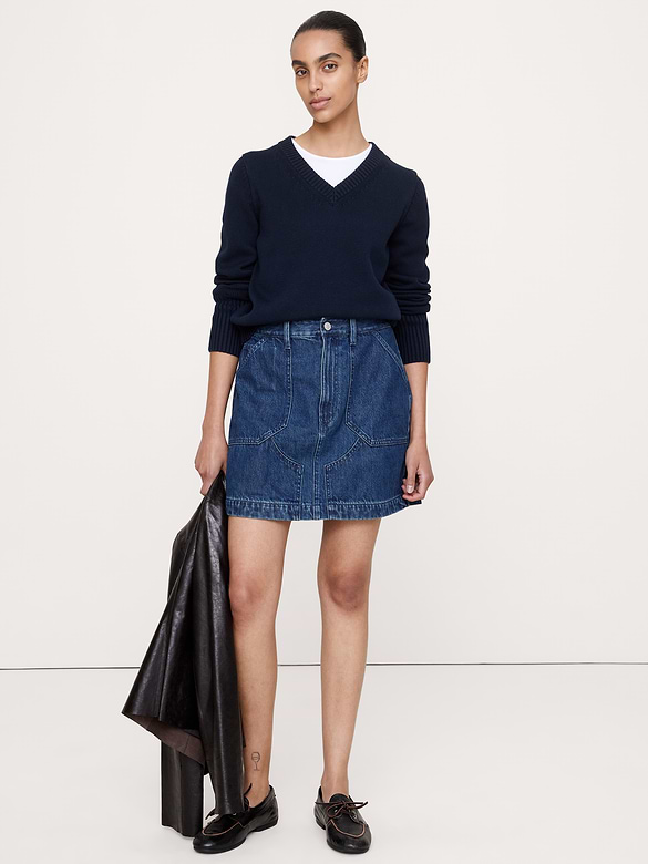 Jupe courte en denim