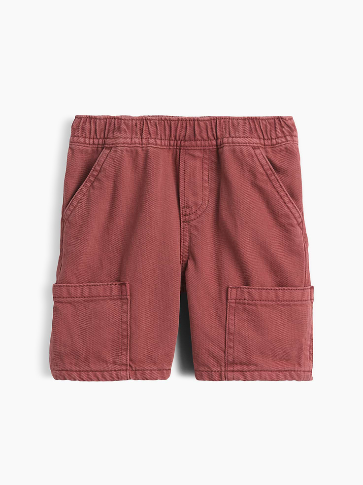 L'image numéro 1 présente Short ballon à taille élastique en denim pour Bébé et Tout-petit