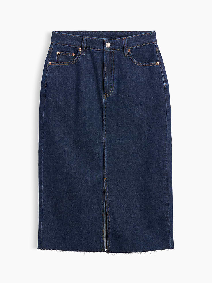 Image number 5 showing, Denim Midi Pencil Skirt