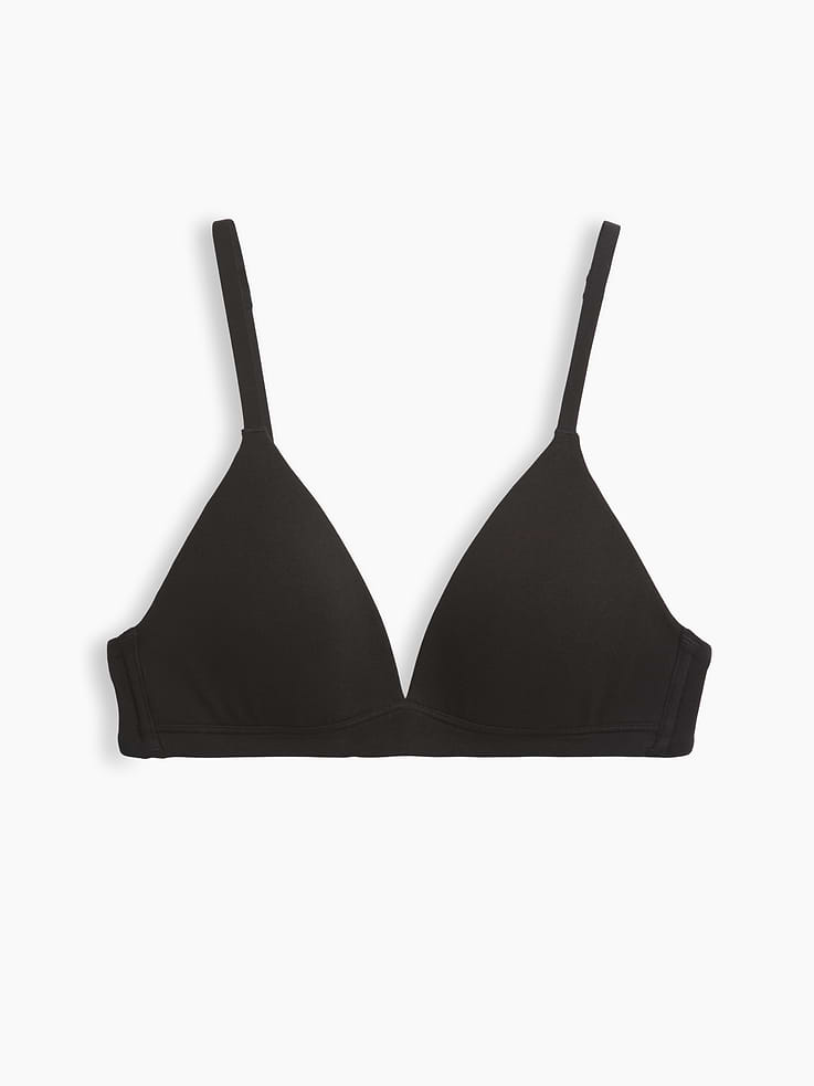 L'image numéro 6 présente Soutien-gorge à bonnets triangulaires en coton biologique extensible PureDouceur