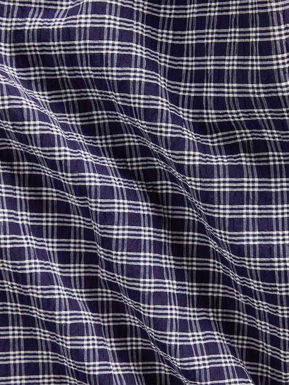 Seersucker Plaid Oversized Shirt