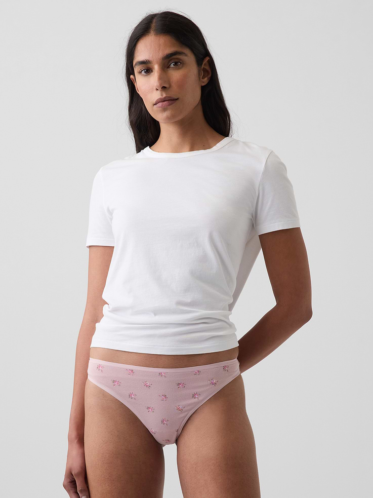 Image number 1 showing, SoftMade Organic Stretch Cotton Thong