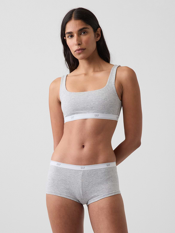 SoftMade Organic Stretch Cotton Gap Logo Bralette
