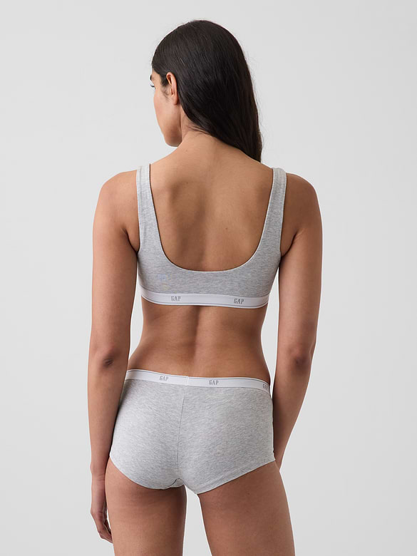SoftMade Organic Stretch Cotton Gap Logo Bralette