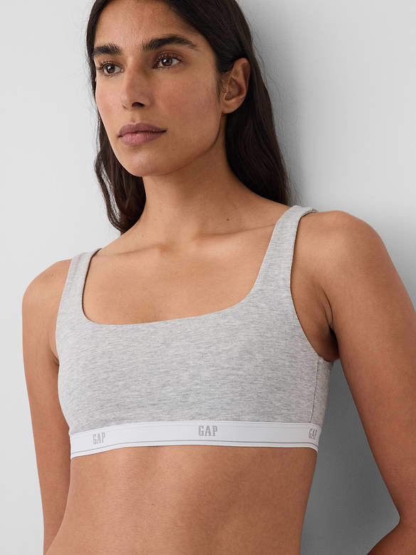 SoftMade Organic Stretch Cotton Gap Logo Bralette