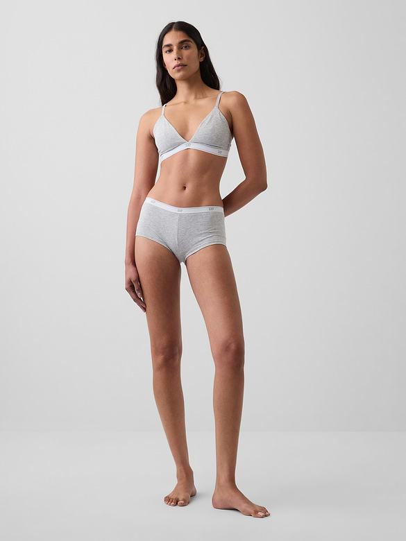 SoftMade Organic Stretch Cotton Logo Triangle Bra