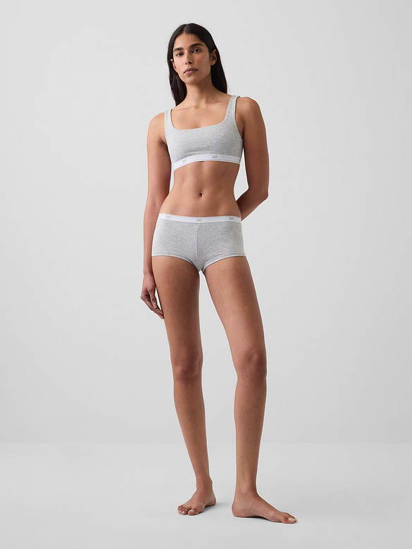 SoftMade Organic Stretch Cotton Gap Logo Bralette