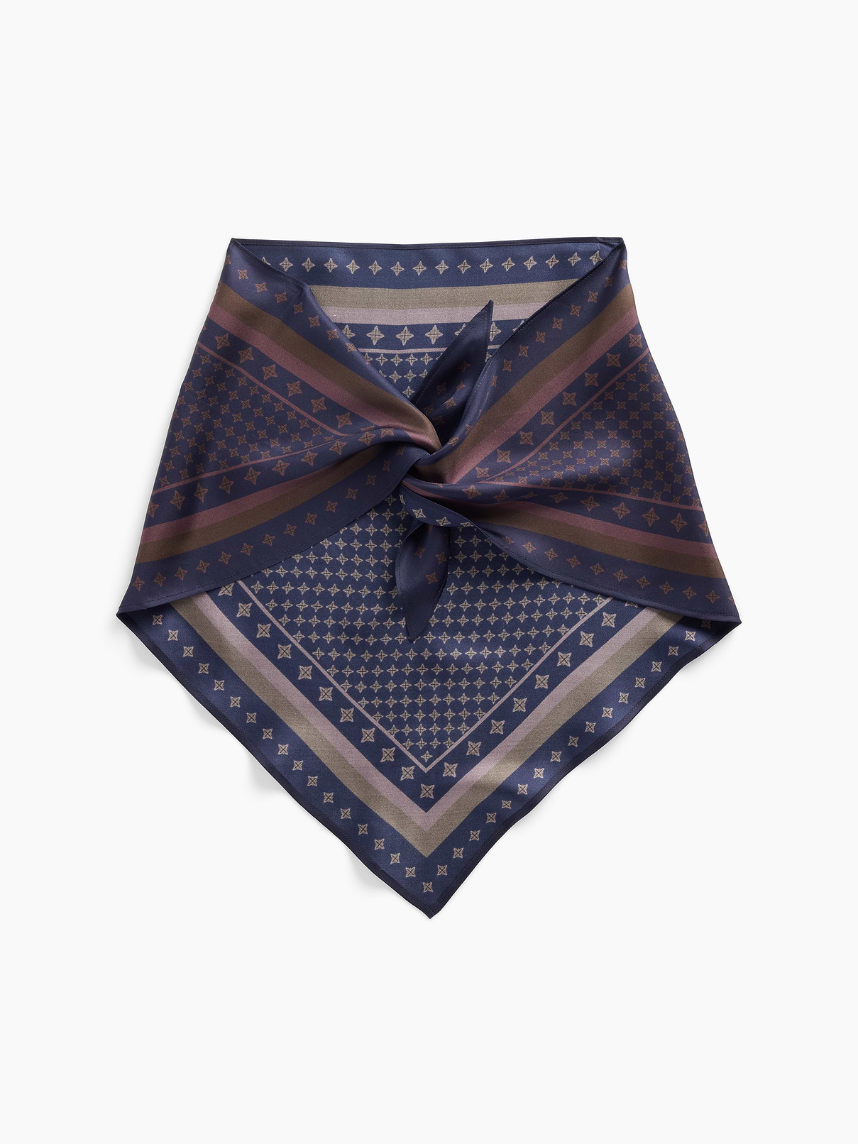 Image number 1 showing, 100% Silk Oversized Triangle Bandana Scarf
