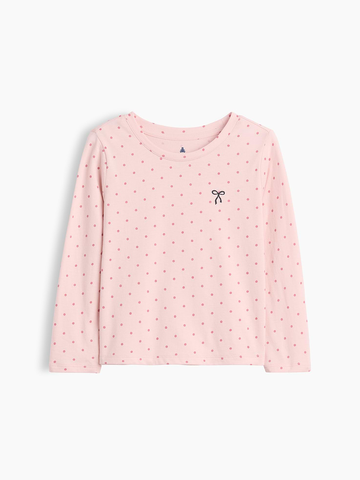Image 1 de 2, Passez de l’heure des câlins à l’heure du jeu en un rien de temps grâce à nos indispensables préférés à agencer à volonté. Tous les modèles sont faits de coton doux avec des motifs amusants et des couleurs vives., Jersey de coton doux., Ras du cou., Manches longues., Motif sur l’ensemble., Produit #912449