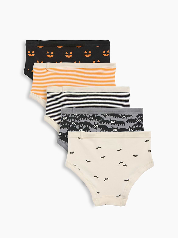 Toddler Organic Stretch Cotton Halloween Briefs (5-Pack)