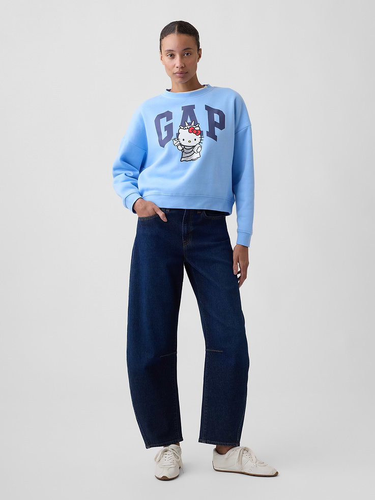 Image number 3 showing, Oversized Wedge Crewneck Sweatshirt