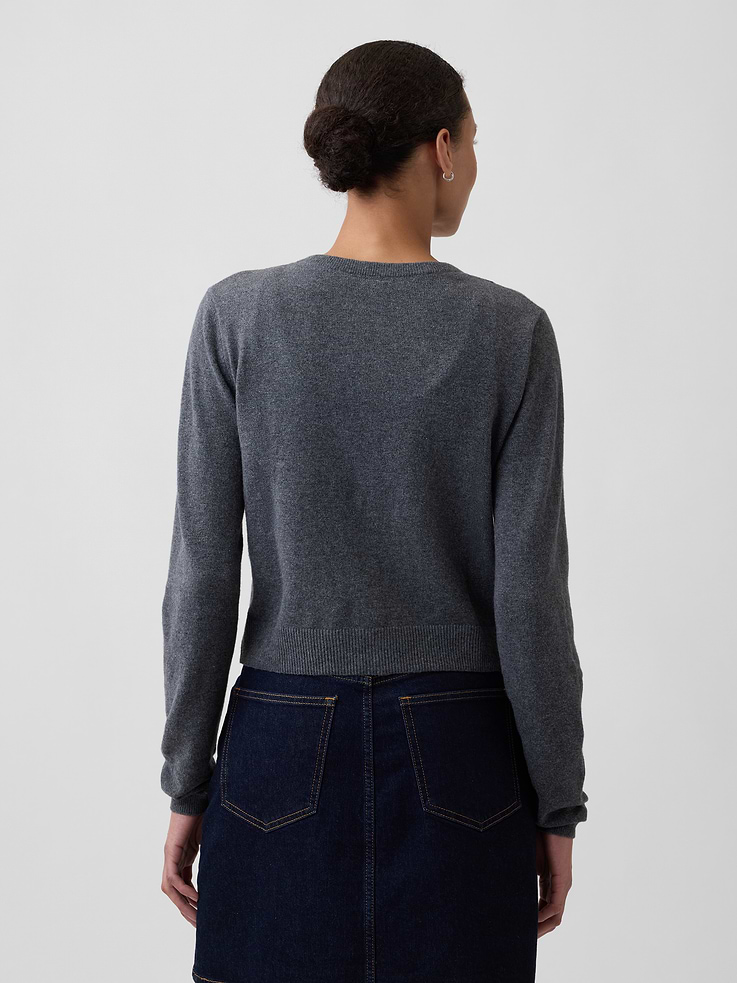 Image number 2 showing, CashSoft Crewneck Cardigan