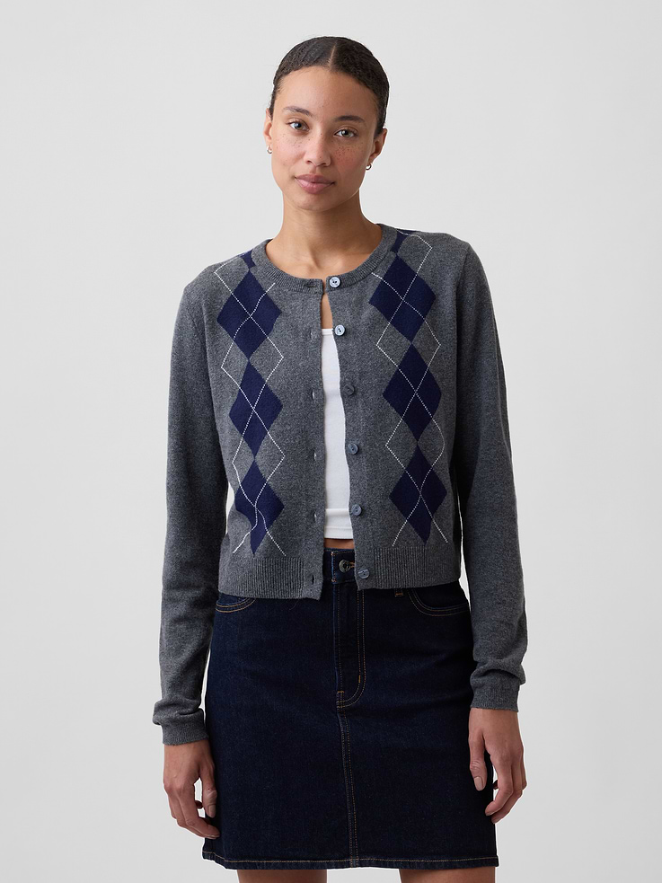 Image number 1 showing, CashSoft Crewneck Cardigan