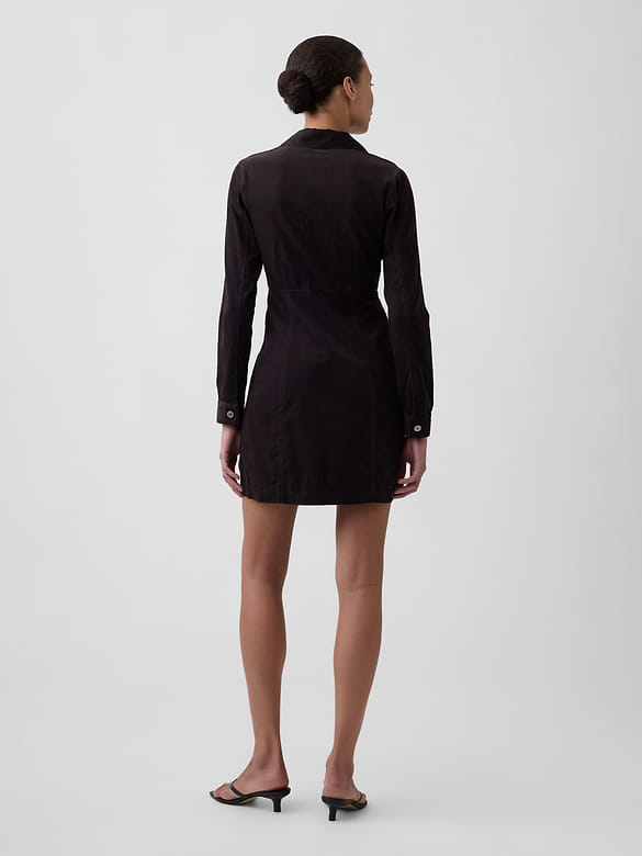 Fitted Collared Mini Dress