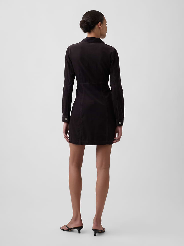 Image number 2 showing, Fitted Collared Mini Dress