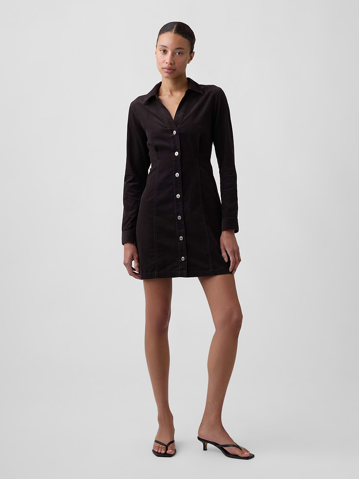 Image number 1 showing, Fitted Collared Mini Dress