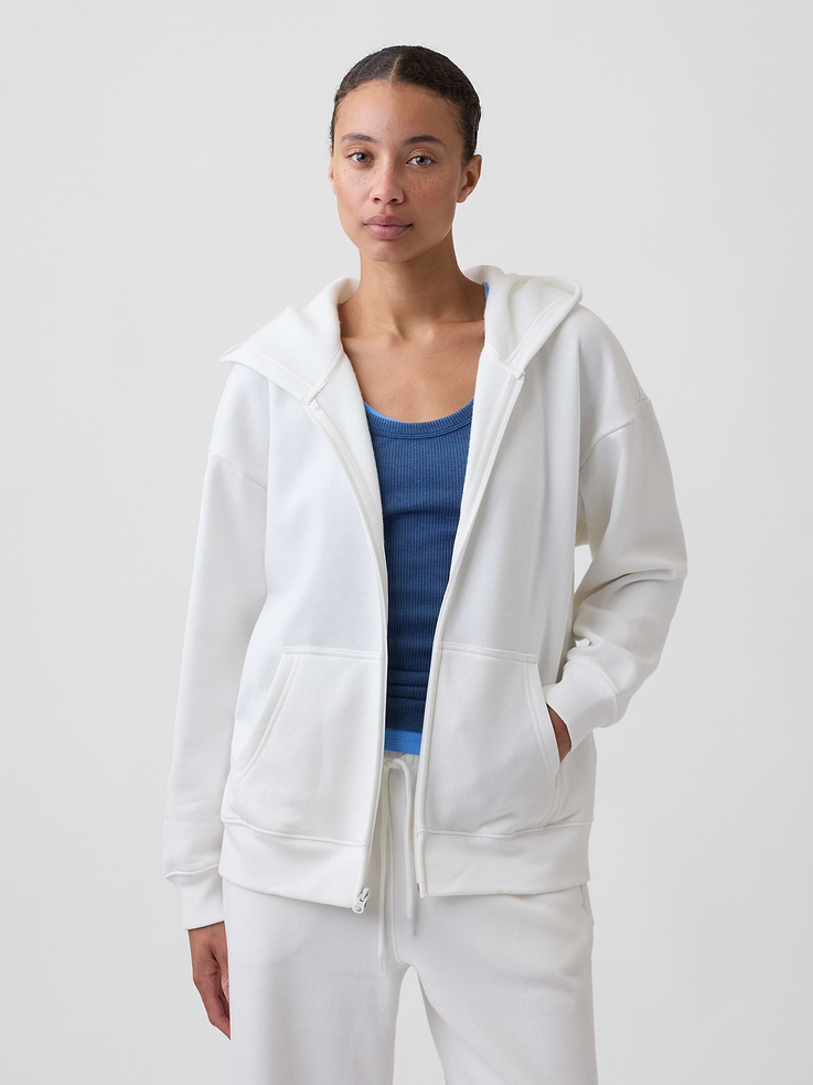 Image number 1 showing, Oversized Fleece Zip Hoodie
