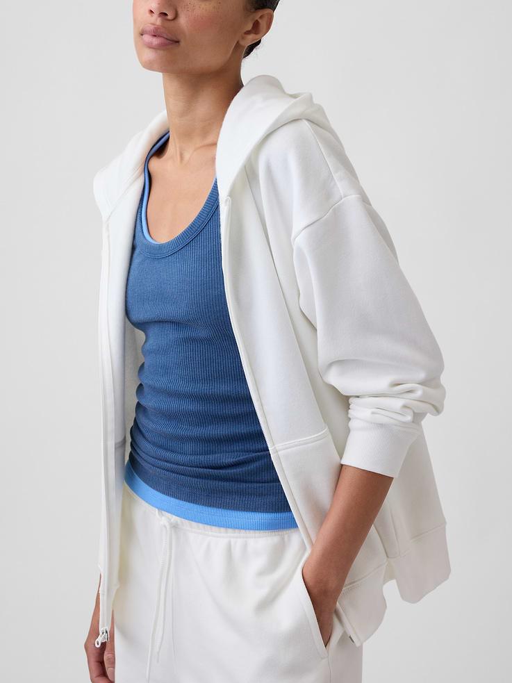 Image number 4 showing, Oversized Fleece Zip Hoodie