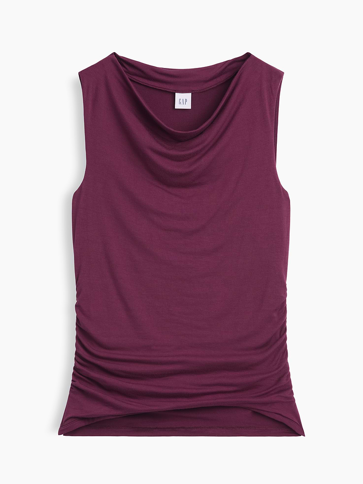 Image number 5 showing, Sleeveless Cowl-Neck Top