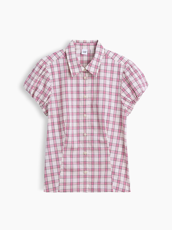Poplin Puff Sleeve Shirt
